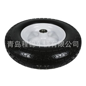 Cheng Jin Vehicles 3.50-7 PU Foam Tire Solid Wheel <b>For</b> Handcart Wheelbarrow <b>Tool</b> <b>Cart</b> Garden Use - Product Image 2