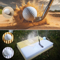 Tapis d'entraînement de golf 2-en-1 et simulateur de sable réaliste pour l'entraînement au chipping et au putting