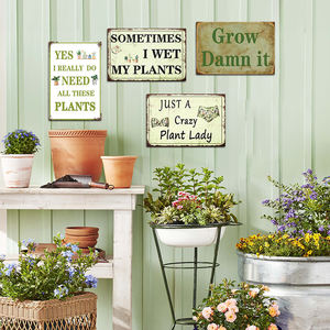 Plaque <span class=keywords><strong>en</strong></span> métal rétro pour les amoureux des plantes, avec la phrase « Oui, j'ai <span class=keywords><strong>vraiment</strong></span> <span class=keywords><strong>besoin</strong></span> de toutes ces plantes », décoration murale pour jardin, serre, maison - Product Image 1