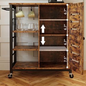 Gabinete multiusos de almacenamiento <span class=keywords><strong>extraíble</strong></span> con estantes para <span class=keywords><strong>cocina</strong></span>, sala de estar - Product Image 4