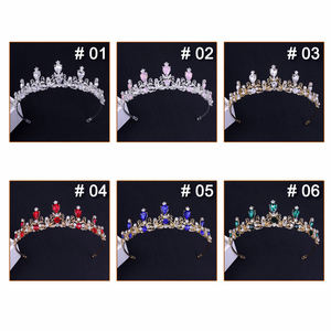 Élégant Plein Grand Strass Étincelant De Mariée Mariage Pageant Couronne Coiffe Princesse Couronne Cristal Alliage Cheveux Accessoires - Product Image 5