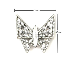 Zapatos de tacón alto para mujer, decoraciones, broche de diamantes de imitación de mariposa, hebilla de aleación, precio de fábrica, accesorios de joya para sandalias altas - Product Image 2