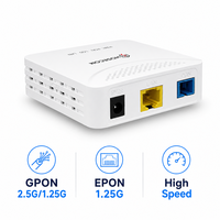 Hosecom Fibres optiques avec couverture 20KM, Serveur PPPoE/DHCP/IPTV/NAT ONU GPON EPON Adaptatif, Port RJ45 TR069, Mode Routeur 1GE XPON
