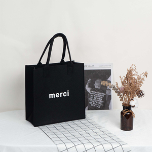 Bolsa <span class=keywords><strong>de</strong></span> <span class=keywords><strong>fieltro</strong></span> personalizada ecológica original, bolsa <span class=keywords><strong>de</strong></span> <span class=keywords><strong>fieltro</strong></span> <span class=keywords><strong>de</strong></span> compras reutilizable <span class=keywords><strong>con</strong></span> logotipo impreso personalizado - Product Image 3