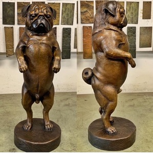 Statuette de <span class=keywords><strong>bouledogue</strong></span> <span class=keywords><strong>anglais</strong></span> en cuivre, sculpture d'extérieur, vente directe d'usine, idéal - Product Image 6