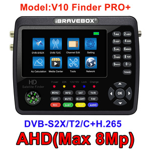 เครื่องค้นหาสัญญาณดาวเทียมดิจิตอล V10 Finder Pro Plus ขนาด 4.5 นิ้ว HD รองรับ DVB-S2X T2 C H.265 AHD CCTV รองรับ USB WiFi - Product Image 1