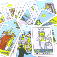 Impression de mini cartes de tarot noir fée tarot jeu de tarot personnalisé au format de poche OEM différents styles de cartes à jouer