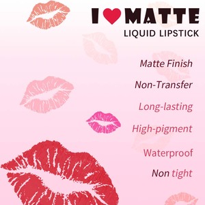 OCHAIN Nouveau Original Usine Personnalisé Marque Privée Rouge À Lèvres Mat Rouge À Lèvres Liquide et Crayon À Lèvres Ensemble - Product Image 3