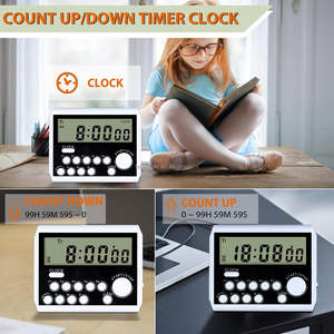 Minuteur de cuisine multi-tâches à <span class=keywords><strong>5</strong></span> groupes, minuteur numérique à cinq événements, <span class=keywords><strong>compte</strong></span> à <span class=keywords><strong>rebours</strong></span>, minuteur de poche, fixation magnétique - Product Image 4