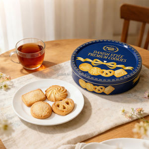 Galletas de Mantequilla Variadas Personalizadas, Caja de Regalo Redonda de Lujo, Galletas de Mantequilla Clásicas - Product Image 3