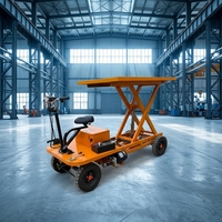 Chariot à plateforme électrique robuste de haute qualité pour le transport de marchandises / Chariot électrique autoportant / Chariots à plateforme