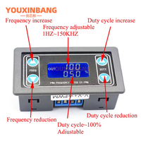 1HZ~150KHZ Signal Generator Digital Display PWM Pulse Frequency Duty Ratio Adjustable Square Wave Rectangular Signal Generator