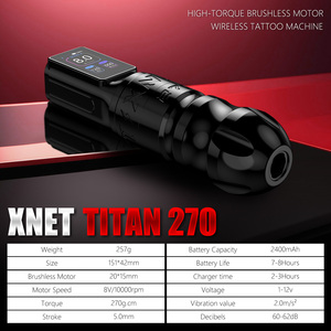 XNET Titan 270 2400mAh alto Torque Motor sin escobillas pistola <span class=keywords><strong>de</strong></span> tatuaje 5,0mm/4,0mm carrera profesional inalámbrico tatuaje pluma máquina - Product Image 6