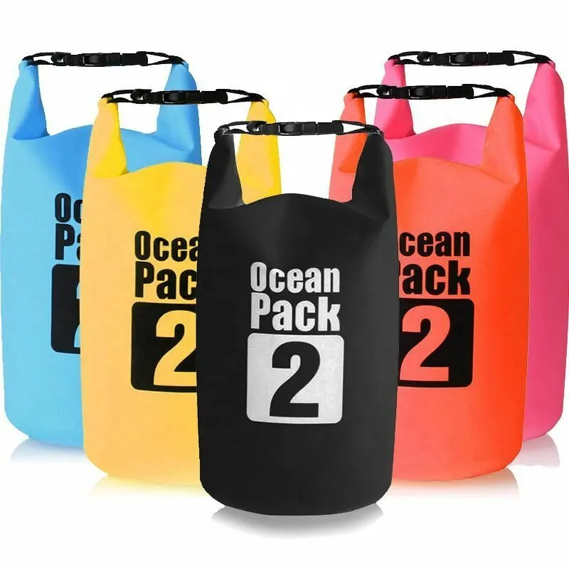 Bolsa seca, 2L, resistente al agua, bolsa para natación, kayak al aire libre, suministros para canoa