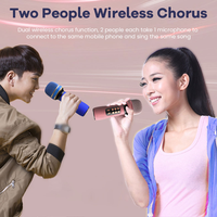 Mikrofon Karaoke Nirkabel WS898 BT Baru dengan Suara Ajaib Peredam Suara Satu Tombol Mikrofon Lintas Batas