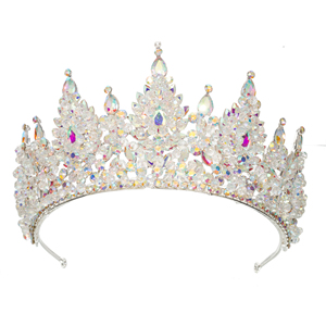 Corona de oro de lujo personalizada para mujer Miss Universo boda tiara verde azul rojo púrpura colores nupcial desfile <span class=keywords><strong>tocado</strong></span> tocados - Product Image 2