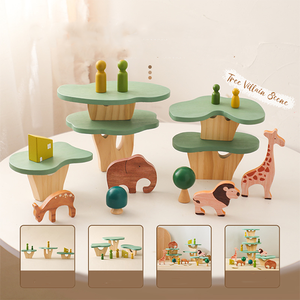 Rompecabezas adornos accesorios de fotografía hecho a mano árbol de madera bosque escena juguetes de construcción casa villano bloques de construcción Juguetes - Product Image 2