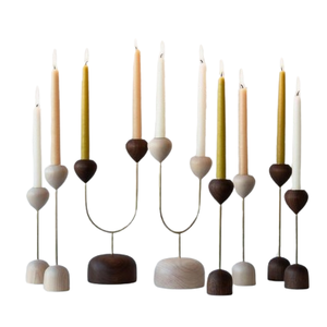 Bougeoir de table en bois fait à la main de Style classique pour la fête de mariage événements de noël décoration de la maison cadeau pour vivre - Product Image 1