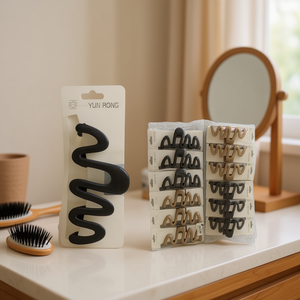 Yun Rong M Shaped Wavy Hair Clip Black 12 Pack For Women And Girls - Product Image 2