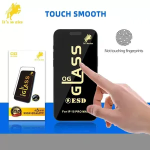 Venta al por mayor 9h 2.5D OG Protector de pantalla de vidrio para Samsung para <span class=keywords><strong>iPhone</strong></span> 15 14 13 12 16 Pro Max Og Protector de pantalla de vidrio templado - Product Image 6