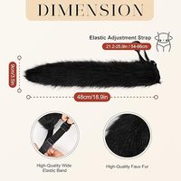Nouvelle Queue de Renard/Loup en Fausse Fourrure pour Accessoires de Déguisement de Fête, Halloween et Style Quotidien
