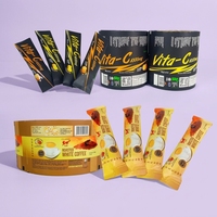 Petit sachet 5g 10g 20g Café moulu Boisson sportive en poudre Aluminium Film en rouleau pour emballage vertical form-fill-seal automatique