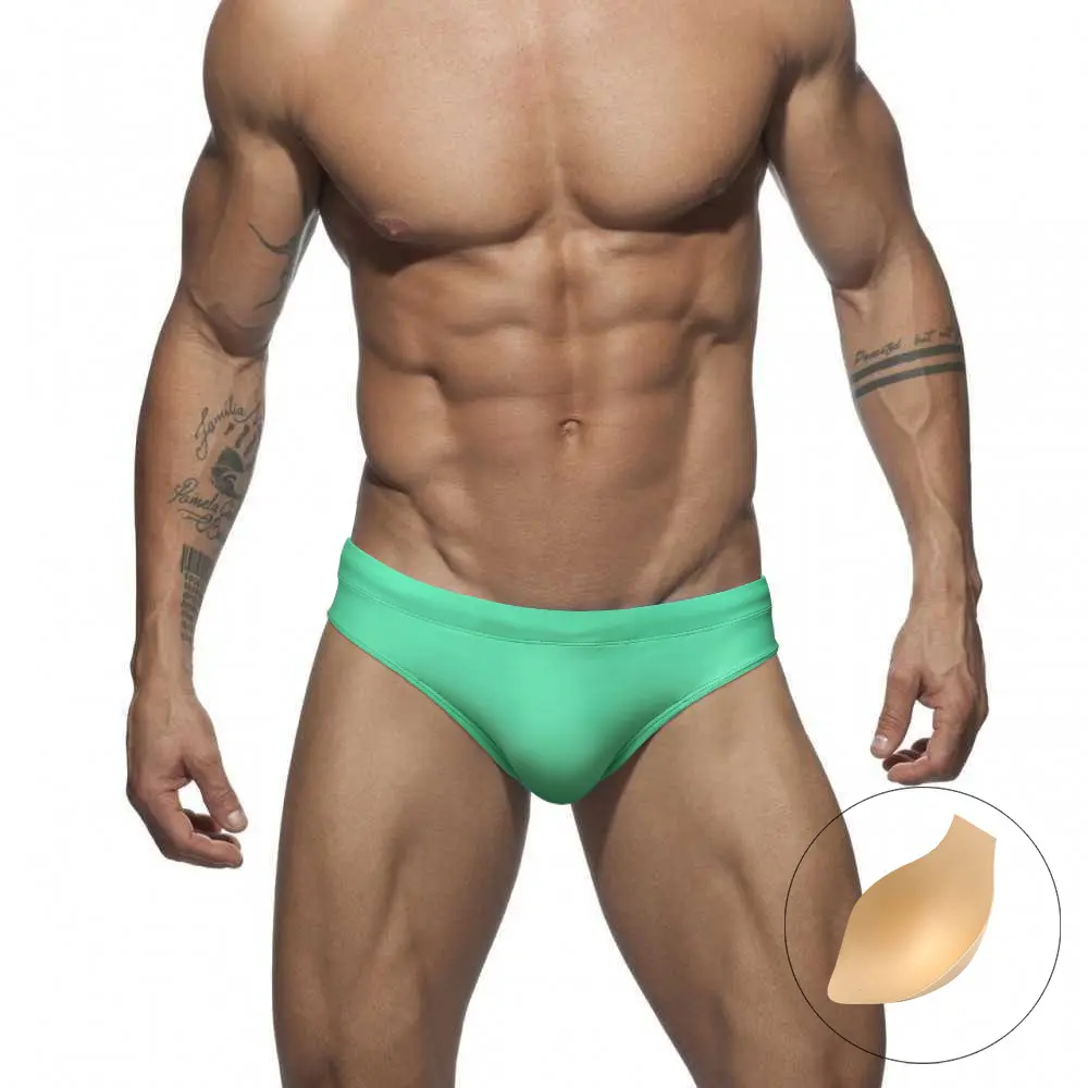 Custom Factory Low Waist Bikini Bottoms Man Basic Triangle Stereoscopic Swimming Trunks G String Swimwear Swim Briefs For Men