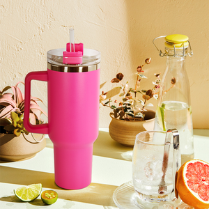 Taza Deportiva al Vacío con Asa y Tapa, 40 oz, H2.0, Impresión 5D, Diseño Girasol Multicolor (Verde, Azul, Rojo, Blanco), Envío Rápido desde EE. UU. - Product Image 2