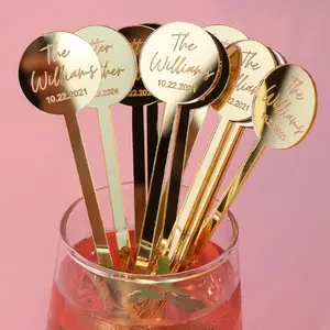 Personalized Metal Stirring Stick With Logo Handheld Stirring Stick For Party