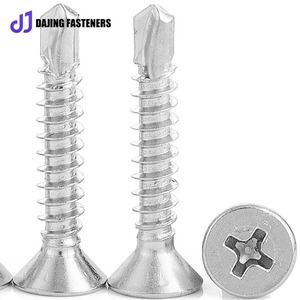Wholesale 410 Stainless Steel Flat Head Drill Tail Wire Dovetail <strong>Self</strong>-<strong>Tapping</strong> <strong>Screws</strong> M3.5/M4.8 Fine Metric Cross Countersunk - Product Image 3