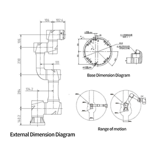 Bras robotisé d'automatisation chinois pour machines CNC, capacité de manutention 20kg 30kg, soudage, palettisation, peinture par pulvérisation, 6 axes, autres bras robotisés industriels - Product Image 2
