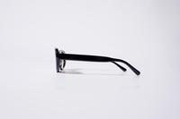 Lunettes de soleil unisexes ovales/elliptiques en acétate BIO ECO, monture noire, biodégradables, sans logo, tendance mode