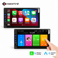 HANTUE Autoradio universel 7 pouces TF/USB Écran tactile CarPlayAndroid Auto GPS 2 Din Autoradio Android 7 pouces Stéréo de voiture OEM