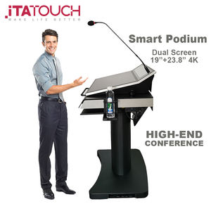 Podio de Enseñanza de Pantalla Dual ITATOUCH de 23.8 Pulgadas con Conectividad Completa y Control Táctil para Aulas Modernas, Podio Inteligente - Product Image 1