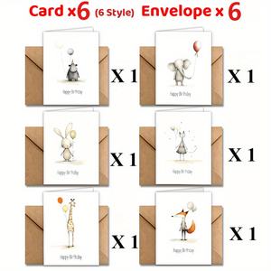 Cartes d'<span class=keywords><strong>anniversaire</strong></span> en vrac bon marché <span class=keywords><strong>carte</strong></span> de voeux d'<span class=keywords><strong>anniversaire</strong></span> Animal mignon unique paquet assorti cartes de voeux amusantes pour enfants adultes carton - Product Image 3