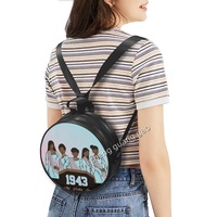 Nouveau sac rond pour femme en PU, design personnalisé Gamma Phi Delta 1943, sac de shopping tendance pour sororité, sac rond de haute qualité