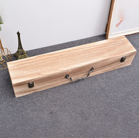 Boîte de présentation de couteau-Étui en bois de paulownia avec logo personnalisé avec fermeture magnétique et poignées