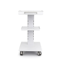 Chariot informatique pour clinique dentaire, chariot médical mobile à 3 niveaux avec roues silencieuses et prise de courant