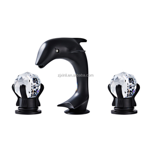 X8656B1BS Material de latón Montado en cubierta Manija doble del mezclador artístico <span class=keywords><strong>Dolphin</strong></span> - Product Image 5