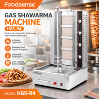 Machine commerciale de kebab d'acier inoxydable machine portative de Shawarma de gaz de poulet désossé