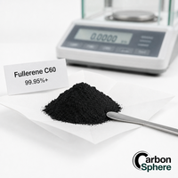 Poudre de fullerène C60 CAS 99685-96-8 Pureté 99,95%+ Poudre noire Carbonsphère 720,67 Poids moléculaire Conditionnée en bouteille/sac Perovskite