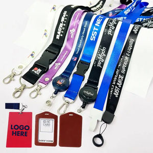 Custom Logo Printed Heat Transfer Lanyard Neck Strap for Keys and Other Accessories