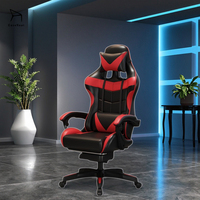 Chaise de jeu ergonomique en cuir EaseNeat à prix abordable avec hauteur réglable et repose-pieds rotatif, durable, pour bureau et ordinateur