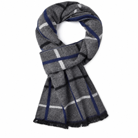 Écharpe de luxe chaude en cachemire pour l'hiver, motif écossais classique, idéale pour le bureau et les affaires
