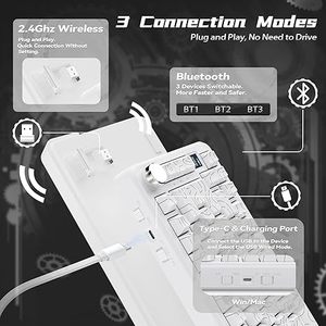 Clavier de jeu mécanique ATTACK SHARK X85Pro Tri-mode avec écran TFT et bouton rotatif, touches PBT à impression latérale dégradée et remplaçables à chaud - Product Image 4