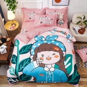 Mới Tùy Chỉnh Bốn Mảnh Bộ Đồ Giường Đặt Thoải Mái Thoáng Khí Hiện Đại Phong Cách Dễ Thương Phim Hoạt Hình Chất Lượng Cao Hình Học In Bộ Đồ Giường - Product Image 4