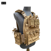 Gilet porte-plaques tactique léger à dégagement rapide, réglable et personnalisable, compatible MOLLE