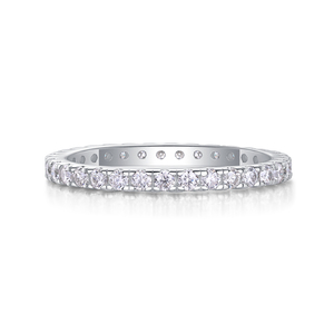 Bague Éternité en Moissanite VVS, Argent 925 Plaqué Platine, pour Femme, Anniversaire <span class=keywords><strong>de</strong></span> Mariage, Vente en Gros Directe d'Usine Américaine, Sans Tarifs - Product Image 1