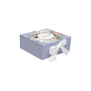 Boîte cadeau en carton pliable de luxe avec logo personnalisé pour robes, perruques, t-shirts, chaussettes, fourrures, fermeture magnétique, ruban en feuille métallisée - Product Image 6