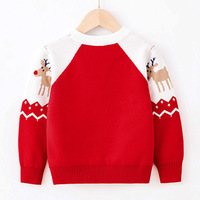 Pulls d'hiver pour enfants en gros, pull de Noël, dessin animé, élan, Noël, tricot pour filles